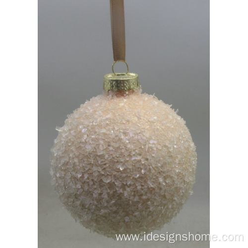 Christmas Glass Ball Ornaments Pink Baubles